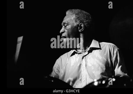 Art Blakey, batteur jazz 1988 Banque D'Images