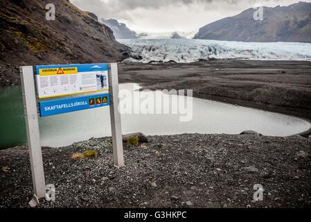 Signe de l'information, le parc national de Skaftafell, l'Islande Banque D'Images