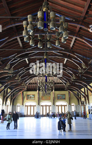 La vue de l'intérieur du mont Royal Chalet Chalet du Mont Royal dans le parc du mont Royal.Québec,Canada,Montréal Banque D'Images