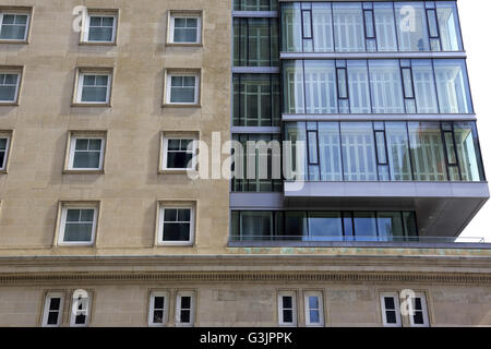 Un plan de l'hôtel Ritz-Carlton de la rue Sherbrooke au centre-ville de Montréal. Québec,Canada Banque D'Images