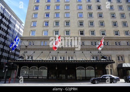 L'hôtel Ritz-Carlton de la rue Sherbrooke au centre-ville de Montréal. Québec,Canada Banque D'Images