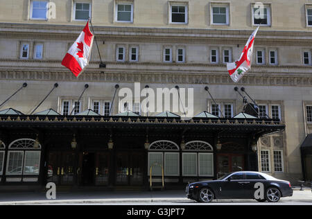 L'hôtel Ritz-Carlton de la rue Sherbrooke au centre-ville de Montréal. Québec,Canada Banque D'Images