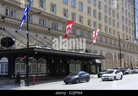 L'hôtel Ritz-Carlton de la rue Sherbrooke au centre-ville de Montréal. Québec,Canada Banque D'Images