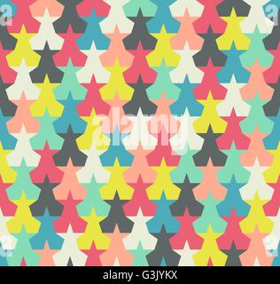Modèle sans couture. Colorful abstract stars. Illustration de Vecteur