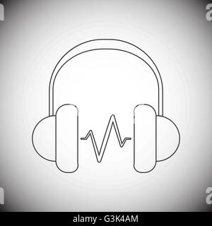 Icônes de casque Illustration de Vecteur