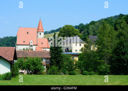 L'église fortifiée et église paroissiale de Saint Vitus - Bucklige Welt, Autriche, Niederösterreich, Autriche, Wiener Alpen, Edlitz Banque D'Images