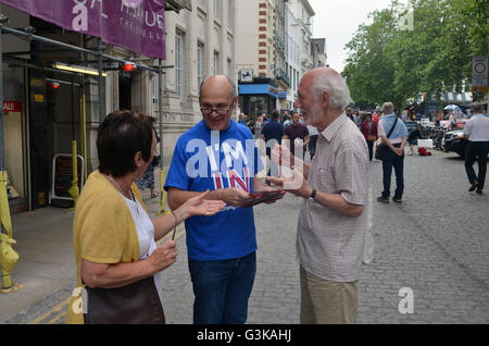 La Grande-Bretagne en Europe plus forte campagne en juin 2016 Norwich, avant l'organisation d'un référendum sur l'adhésion britannique de l'UE Banque D'Images