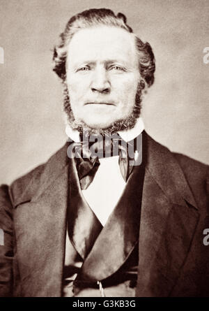 Brigham Young (1801-1877) a été l'un des influents et leader du mormon (l'église des Saints des Derniers Jours, ou LDS) mouvement, un pionnier et un polygame qui a fondé Salt Lake City et a été le premier gouverneur de l'Utah. Photo Portrait par Matthew Brady (entre 1855 et 1865). Banque D'Images