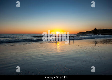 Les ponts naturels plage de Santa Cruz, Californie Banque D'Images