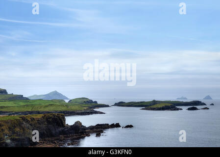 L'île de Valentia, Iveragh, Skellig Ring, Kerry, Irlande, Europe Banque D'Images