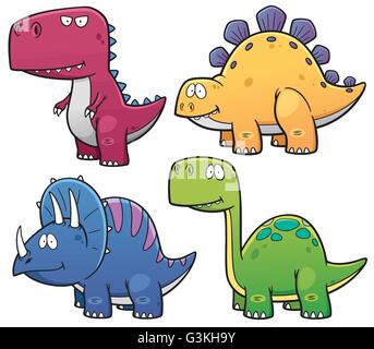 Illustration Vecteur de dinosaures de personnages de dessins animés Illustration de Vecteur