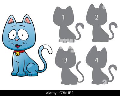 Vector Illustration de faire le choix correspondant à l'ombre Illustration de Vecteur