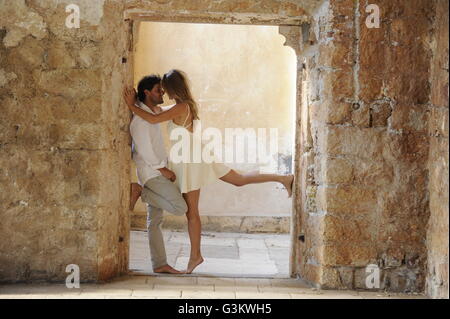 Couple romantique. La Croatie, l'île de Lokrum Banque D'Images