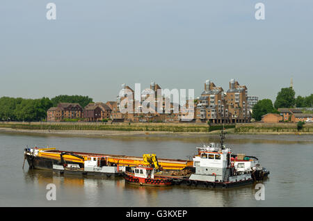 Groupe de Tamise, Greenwich, East London, Royaume-Uni Banque D'Images