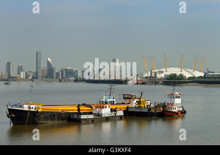 Groupe de Tamise, Greenwich, East London, Royaume-Uni Banque D'Images