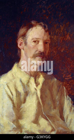 Count Girolamo Nerli - Robert Louis Stevenson, 1850 - 1894. Essayiste, poète et romancier Banque D'Images
