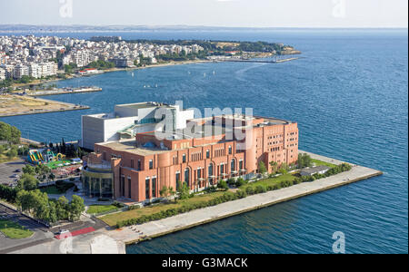 Music Hall (opéra) de Thessalonique, Grèce, Macédoine Centrale, vue aérienne Banque D'Images