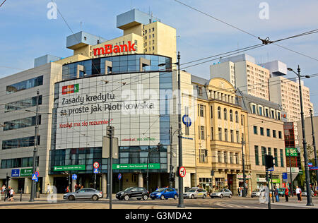 Scène de rue Lodz Pologne Banque D'Images