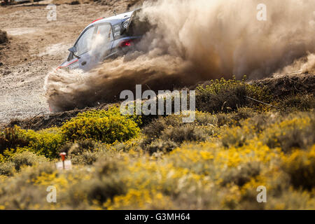 12.06.2016. La Sardaigne, l'Italie, dernier jour de la WRC Rallye de Sardaigne en Italie. Dani Sordo (ESP) et Marc Marti (ESP)- Hyundai i20 WRC Banque D'Images