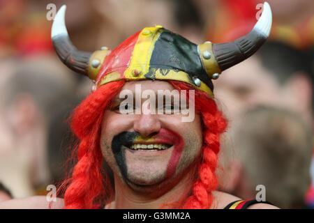 Lyon, France. 13 Juin, 2016. Championnats européens de football 2016. La Belgique et l'Italie. Stade de Lyon stade. Belgique : Action Crédit de ventilateur Plus Sport/Alamy Live News Banque D'Images