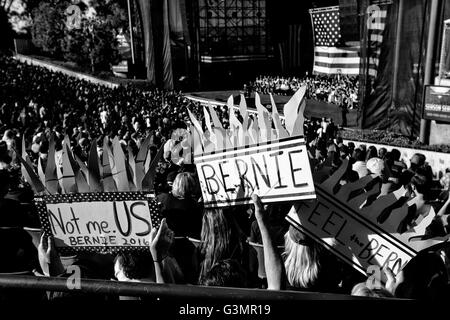 Irvine, Californie, USA. 22 mai, 2016. La campagne de BERNIE SANDERS a ajouté de nouveaux mots au lexique américain. ''Feel the Bern'' était peut-être le plus populaire. Le 22 mai 2016. Irvine, Californie © Gabriel Romero/ZUMA/Alamy Fil Live News Banque D'Images