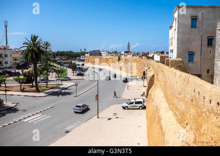 Les remparts de la ville fortifiée d'El Jadida, Maroc, construit par les Portugais Banque D'Images