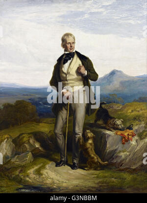 Sir William Allan - Sir Walter Scott, 1771 - 1832. Romancière et poète, Banque D'Images