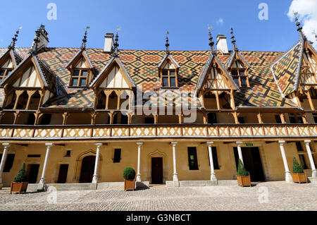 Hospice de Beaune, l'Hôtel-Dieu, Beaune, bourgogne, Côte d'Or, France, Europe Banque D'Images