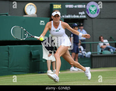 Agnieszka Radwanska, POL, femmes en demi-finale de Wimbledon 2012, l'ITF, profils Têtes de tournoi du Grand Chelem de Tennis, Londres Banque D'Images