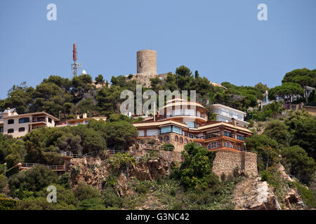 Castell'Ermita de Sant Joan Château, Blanes, La Selva, Costa Brava, Catalogne, Espagne, Europe, PublicGround Banque D'Images