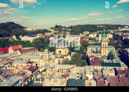 Vue panoramique de la ville de Lviv, en Ukraine, en Europe Banque D'Images