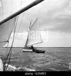 La voile sur Horsey simple, Norfolk, Angleterre Banque D'Images