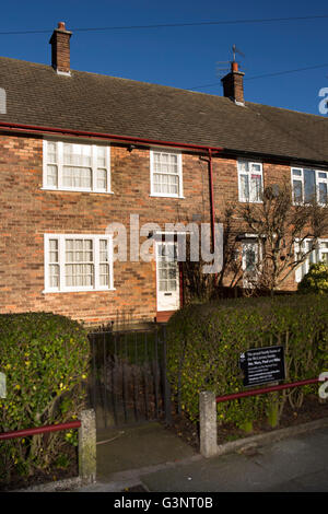 Liverpool, Merseyside, l'histoire des Beatles, Allerton, 20 Forthlin Road, maison d'enfance de Paul McCartney Beatles Banque D'Images