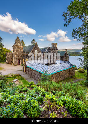 La rue Kirk situé sur les rives du Loch Awe, Argyll and Bute, Ecosse Banque D'Images