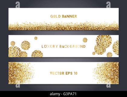 Modèles de page d'or abstrait Illustration de Vecteur