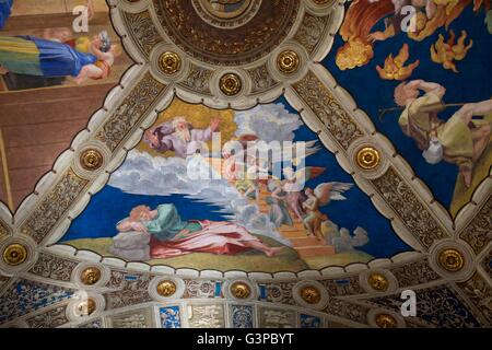 Le rêve de Jacob, prix d'Heliodorus, Raphaël, Palais apostolique, les Musées du Vatican, Rome, Italie Banque D'Images