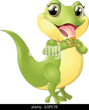 Beau lézard vert Illustration de Vecteur