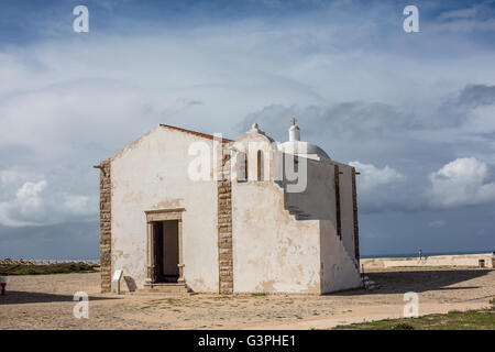 Église de Fortaleza (forteresse), l'Europe, Portugal, Algarve, Vila do Bispo, Sagres, Cap St Vincent, la Capela do Infante Banque D'Images