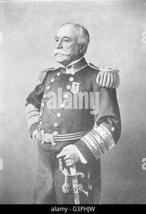 MILITARIA : l'amiral George Dewey, antique print 1907 Banque D'Images