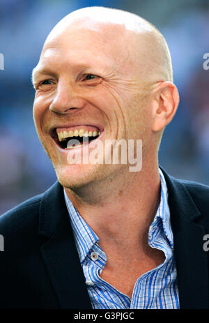 Matthias Sammer, directeur sportif du FC Bayern Munich, rire, portrait, LIGA-total !-Cup, FC Bayern Munich vs SV Werder Bremen Banque D'Images