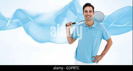 Image composite du badminton player article with hand on hip Banque D'Images