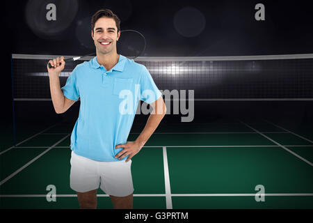 Image composite du badminton player article with hand on hip Banque D'Images