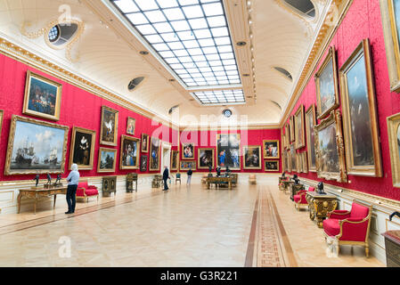 The Great Gallery dans la galerie d'art Wallace Collection, Londres, Royaume-Uni Banque D'Images