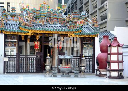 Yueh Hai Ching temple Taoïste Chinois Teochew Phillip Street Singapore Banque D'Images