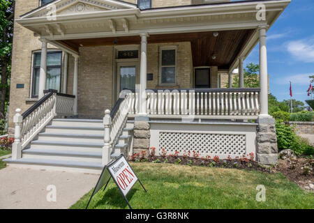 L'extérieur de Banting House Museum, Home à Dr Banting et connu comme le berceau de l'insuline London Ontario Canada Banque D'Images