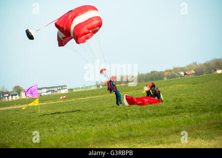 L'atterrissage à parachutiste texel Hollande Banque D'Images