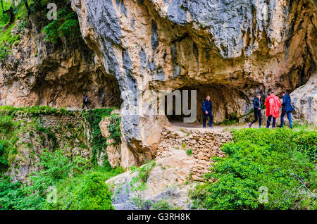 Le Cares Trail, Ruta del Cares, est l'un des plus populaires trekking chemins dans les Picos de Europa Banque D'Images