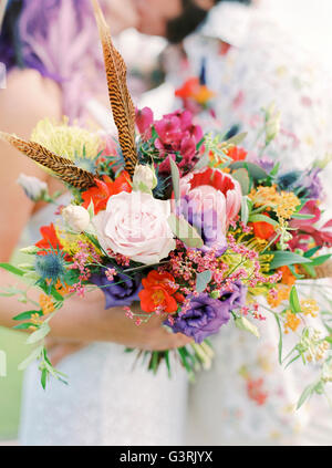 La Suède, près de mariage hippie au bouquet