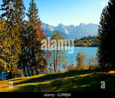 DE - La Bavière : Lac Barmsee près de Kruen Banque D'Images