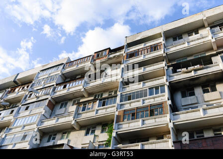 Bloc d'appartements miteux, immeuble à appartements, Moldova, Chisinau (Kischinjow , ,) Banque D'Images